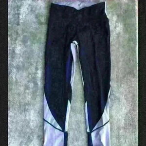 Will Lane Black Purple White Leggings